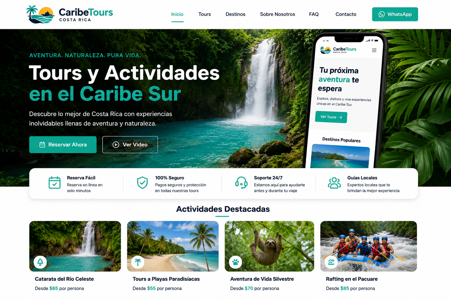 Sitio web para tours